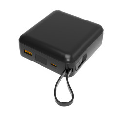 Batterie de secours avec 2 câbles 10000 mAh Akashi® couleur