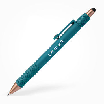 Stylo stylet spinner en plastique recyclé marquage sérigraphie