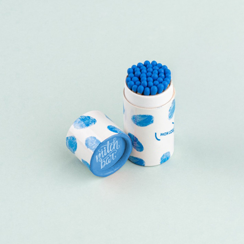 Boîte d'allumettes cylindrique marquage 1 couleur