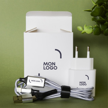 CABLE DE CHARGEMENT 20 W + CHARGEUR - BLANC