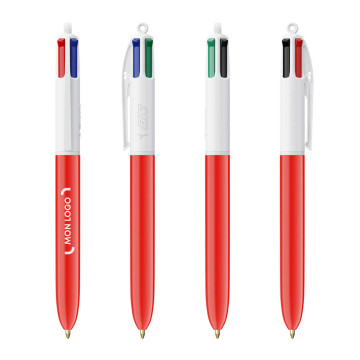 Stylo Bic® 4 couleurs Classique marquage 1 couleur doré/argenté