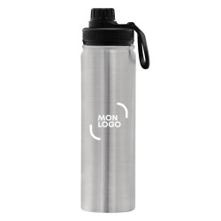 Bouteille isotherme 710 mL en acier inoxydable marquage sérigraphie