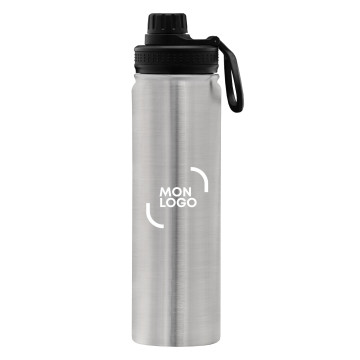 Bouteille isotherme 710 mL en acier inoxydable marquage sérigraphie