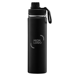 Bouteille isotherme 710 mL en acier inoxydable marquage laser