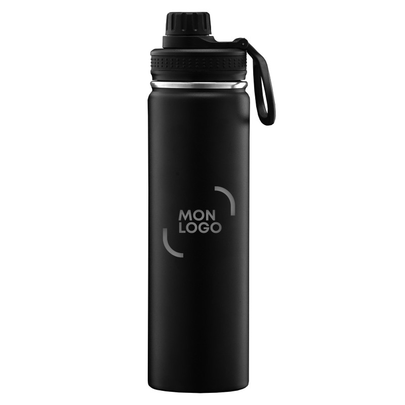 Bouteille isotherme 710 mL en acier inoxydable marquage laser