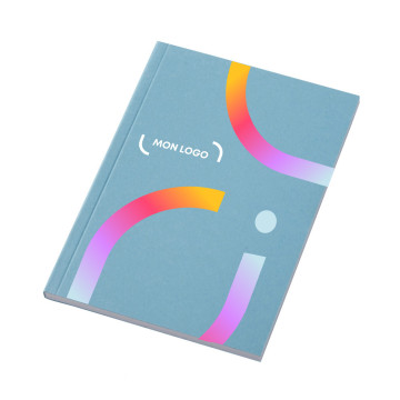 Carnet A5 à couverture souple en papier recyclé marquage quadri