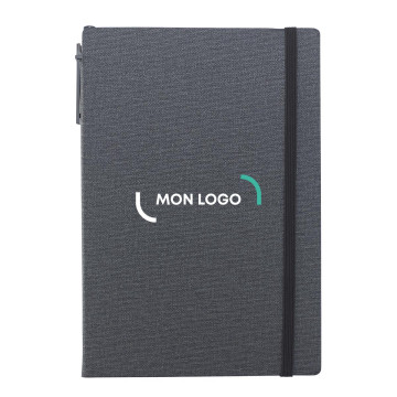Carnet avec couverture en rPET et set mémos
