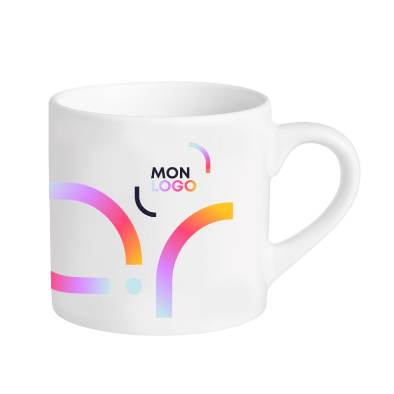Mini mug en céramique impression quadri 200 mL