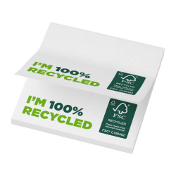 Mémos repositionnables 100 feuilles papier recyclé FSC® 7,5 x 7,5 cm