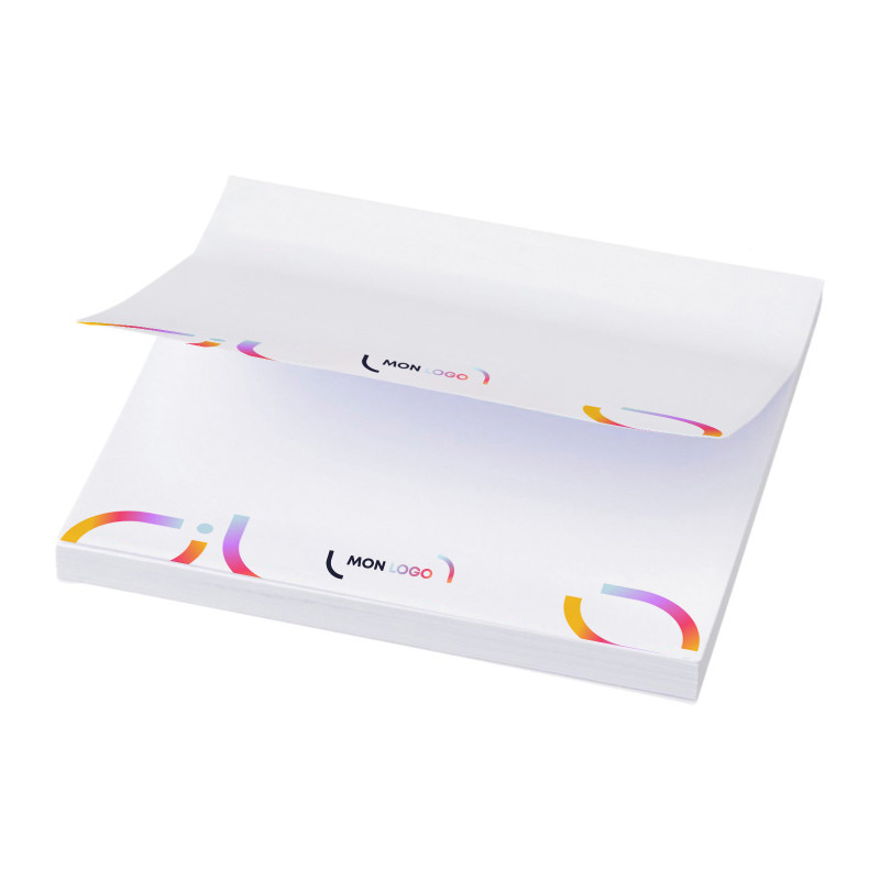 Mémos repositionnables blancs 25 feuilles 7,5 x 7,5 cm