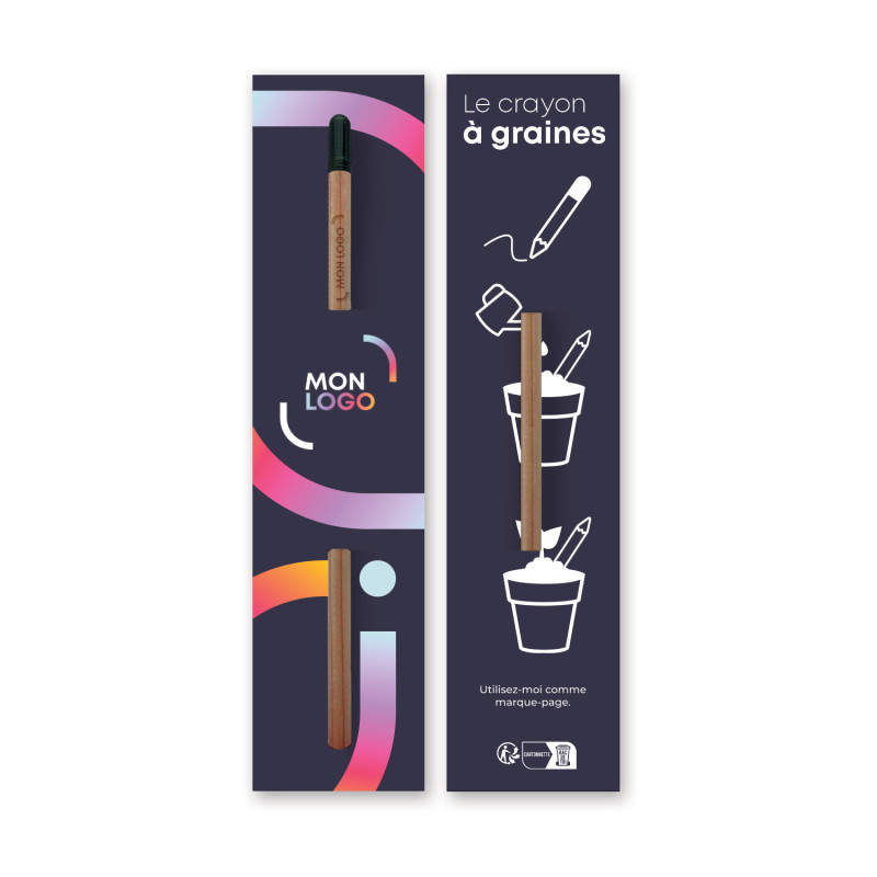 Crayon papier graines et cartonnette marquée en quadri