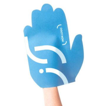 Main géante en carton marquage 1 couleur