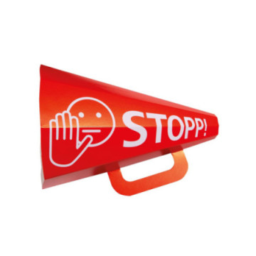 Mégaphone en carton marquage 1 couleur