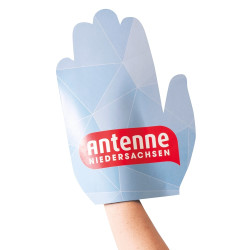 Main géante en carton marquage quadri