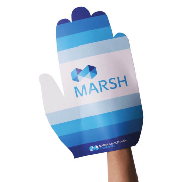 Main géante en carton marquage quadri