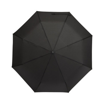 Parapluie pliable tempête en rPET ouverture et fermeture auto noir