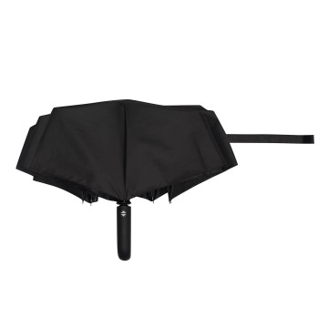 Parapluie pliable tempête en rPET ouverture et fermeture auto noir