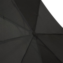 Parapluie pliable tempête en rPET ouverture et fermeture auto noir