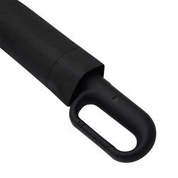 Parapluie pliable tempête en rPET ouverture et fermeture auto noir