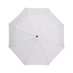 Parapluie pliable tempête en rPET ouverture et fermeture auto blanc