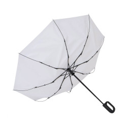 Parapluie pliable tempête en rPET ouverture et fermeture auto blanc