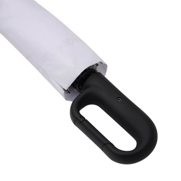Parapluie pliable tempête en rPET ouverture et fermeture auto blanc
