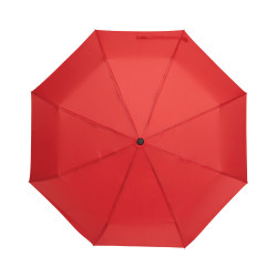 Parapluie pliable tempête en rPET ouverture et fermeture auto rouge