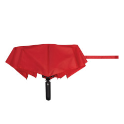 Parapluie pliable tempête en rPET ouverture et fermeture auto rouge
