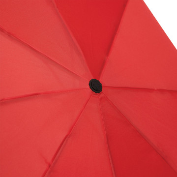 Parapluie pliable tempête en rPET ouverture et fermeture auto rouge