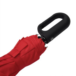 Parapluie pliable tempête en rPET ouverture et fermeture auto rouge