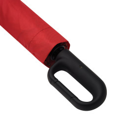 Parapluie pliable tempête en rPET ouverture et fermeture auto rouge
