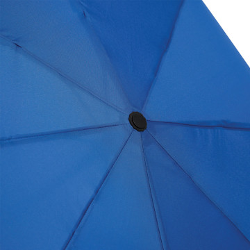 Parapluie pliable tempête en rPET ouverture et fermeture auto bleu