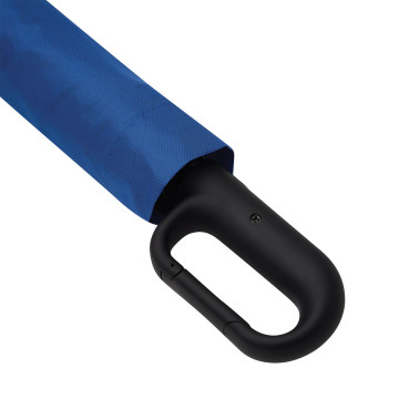 Parapluie pliable tempête en rPET ouverture et fermeture auto bleu