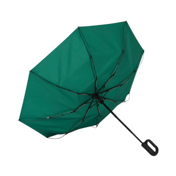 Parapluie pliable tempête en rPET ouverture et fermeture auto vert