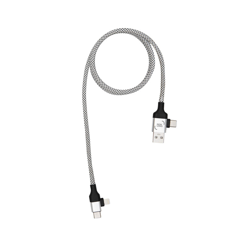 Câble de charge magnétique 60W argent