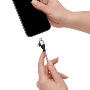 Câble de charge magnétique 60W argent