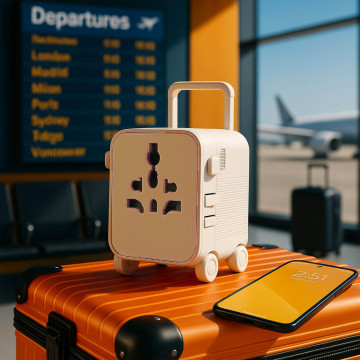 Adaptateur universel en rPET en forme de valise Xoopar®