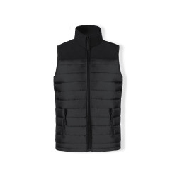 Veste mixte matelassée bi-matière sans manches
