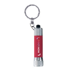 Porte-clés lampe finition gomme marquage quadri