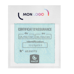 Porte-vignette assurance marquage quadri