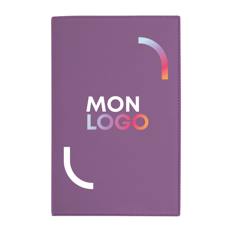 Porte-carte grise gomme mate marquage quadri