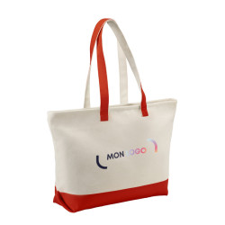 Sac shopping et de plage en coton bicolore Ubag®