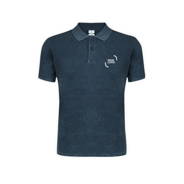 Polo effet jean délavé