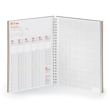 Agenda rigide A4 à spirale Alliance Book