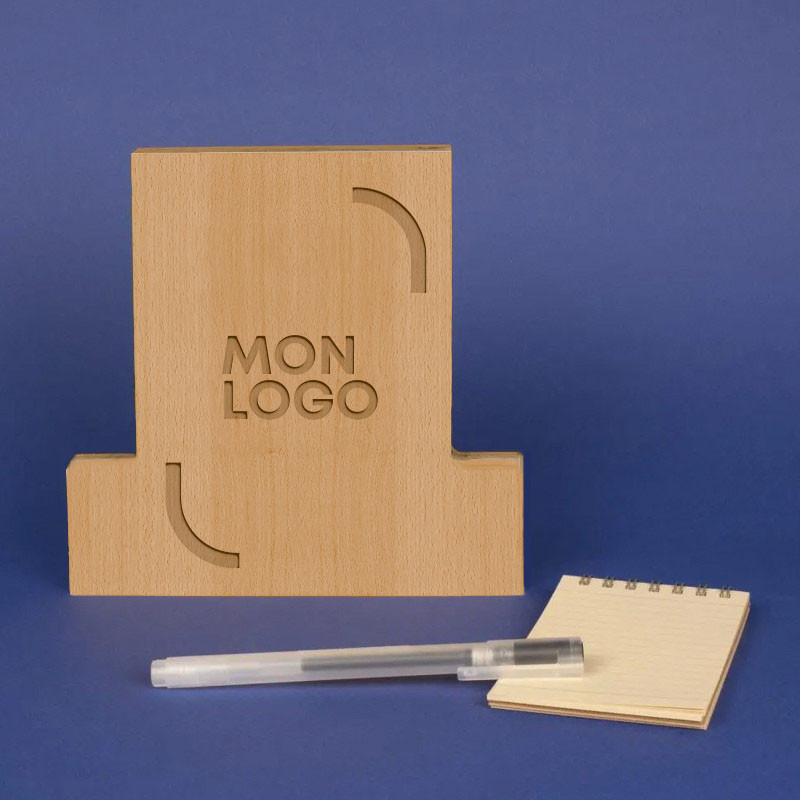 Trophée carré en bois gravure laser