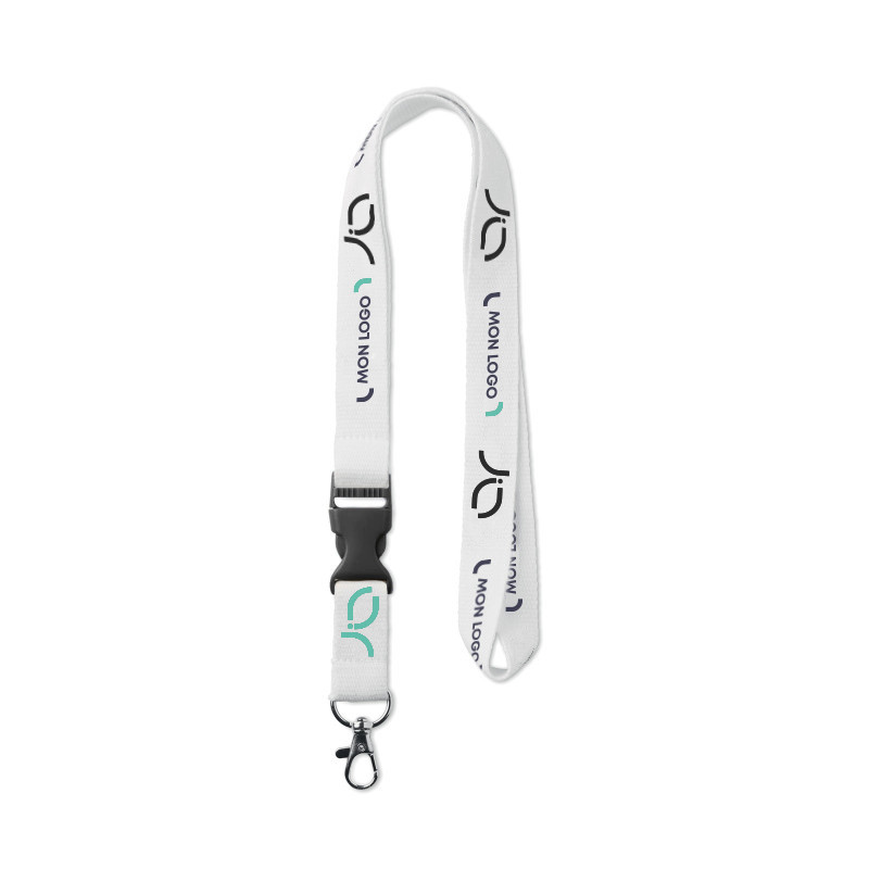 Tour de cou en coton bio avec boucle détachable marquage 2 couleurs