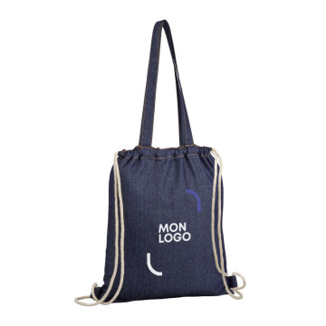 Sac shopping avec cordelettes denim Ubag®