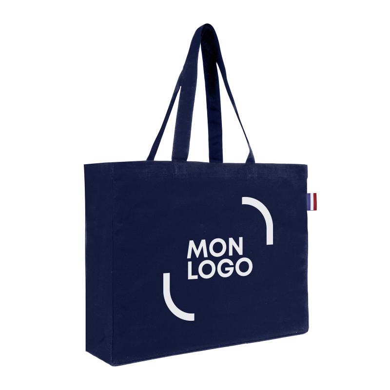 Sac cabas en coton couleur avec soufflets 220 g/m² Ubag®