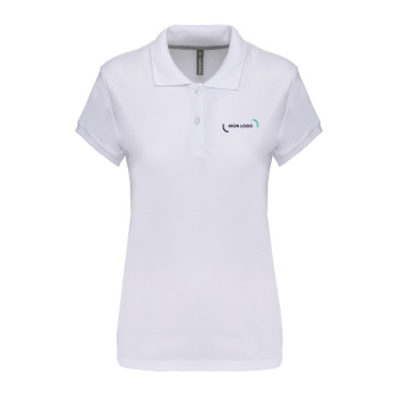 Polo femme manches courtes Kariban® blanc