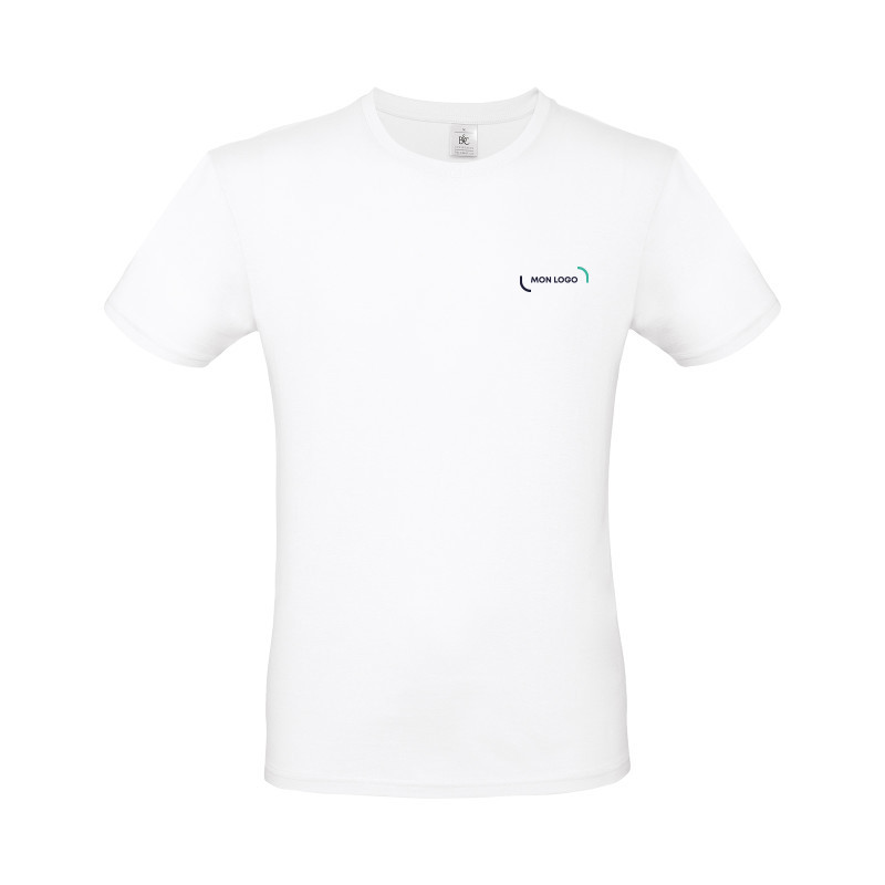 Tee-shirt homme en coton peigné ringspun B&C® blanc